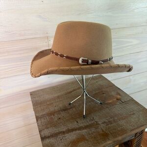 Vintage Wool Hat Outback Trading Company Cockatoo With Stitched Edge Safari Hat
